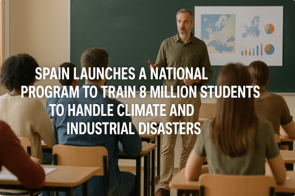Spain Launches a National Program to Train 8 Million Students to Handle Climate and Industrial Disasters